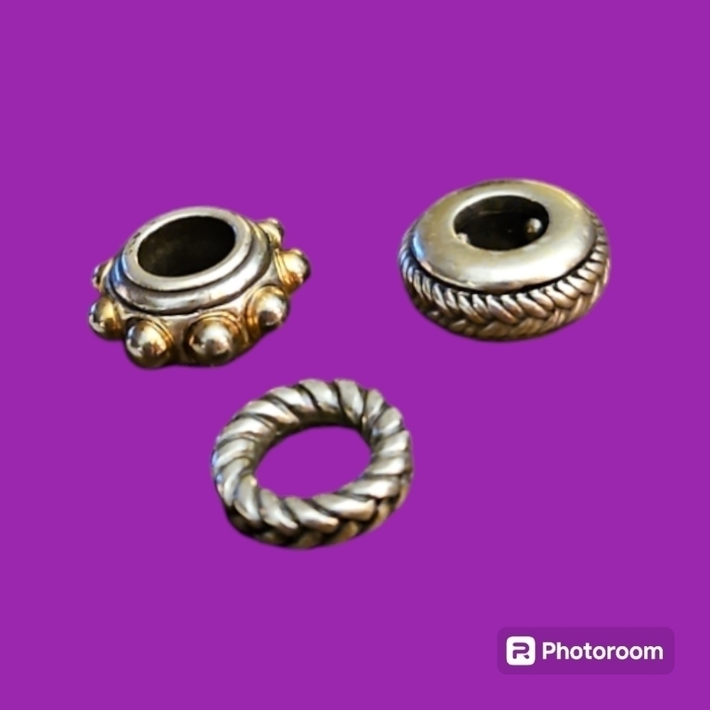 BRIGHTON Three Spacer Bead European Charms